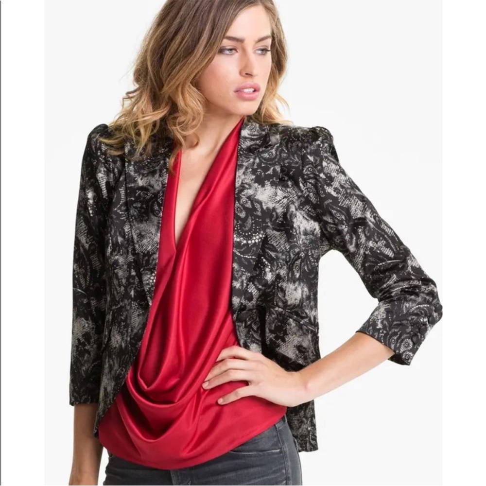 Bellatrix Floral Lace Print Blazer